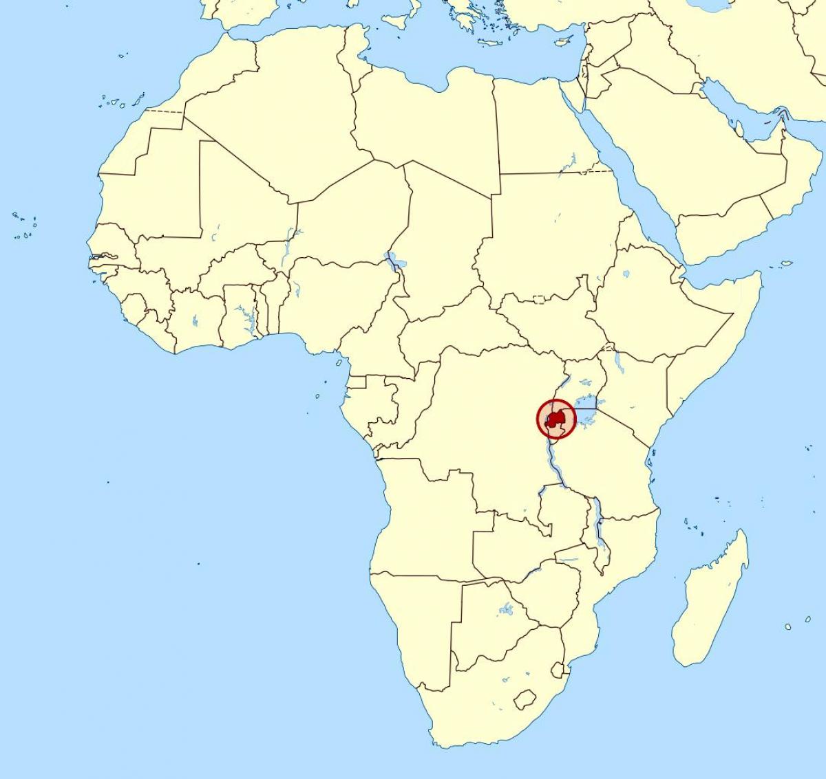 નકશો રવાંડા આફ્રિકા